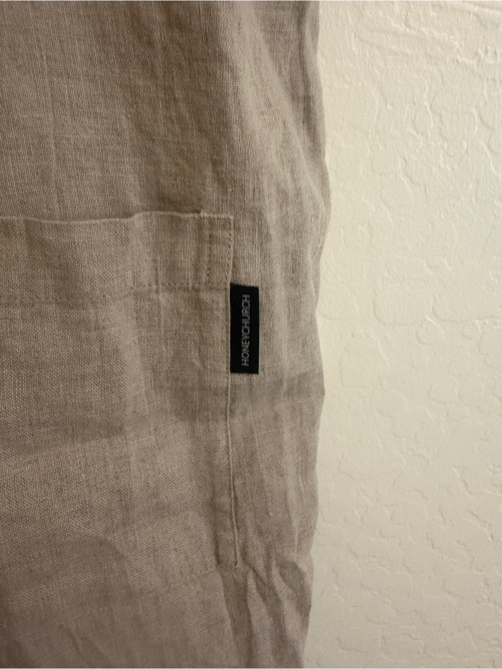Honeychurch Linen Overalls Jumpsuit Oatmeal Natural Boho Relaxed Fit - Picture 7 of 8